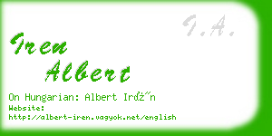 iren albert business card